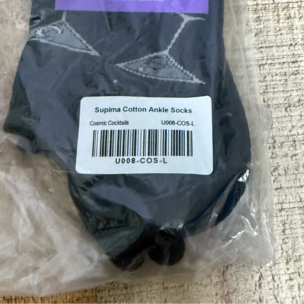 MeUndies Supima Cotton Ankle Socks Unisex New with tags, Large cosmic cocktails